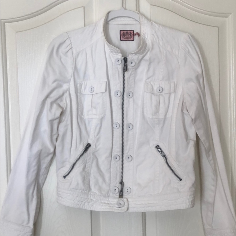 Vintage Juicy Couture white denim jacket